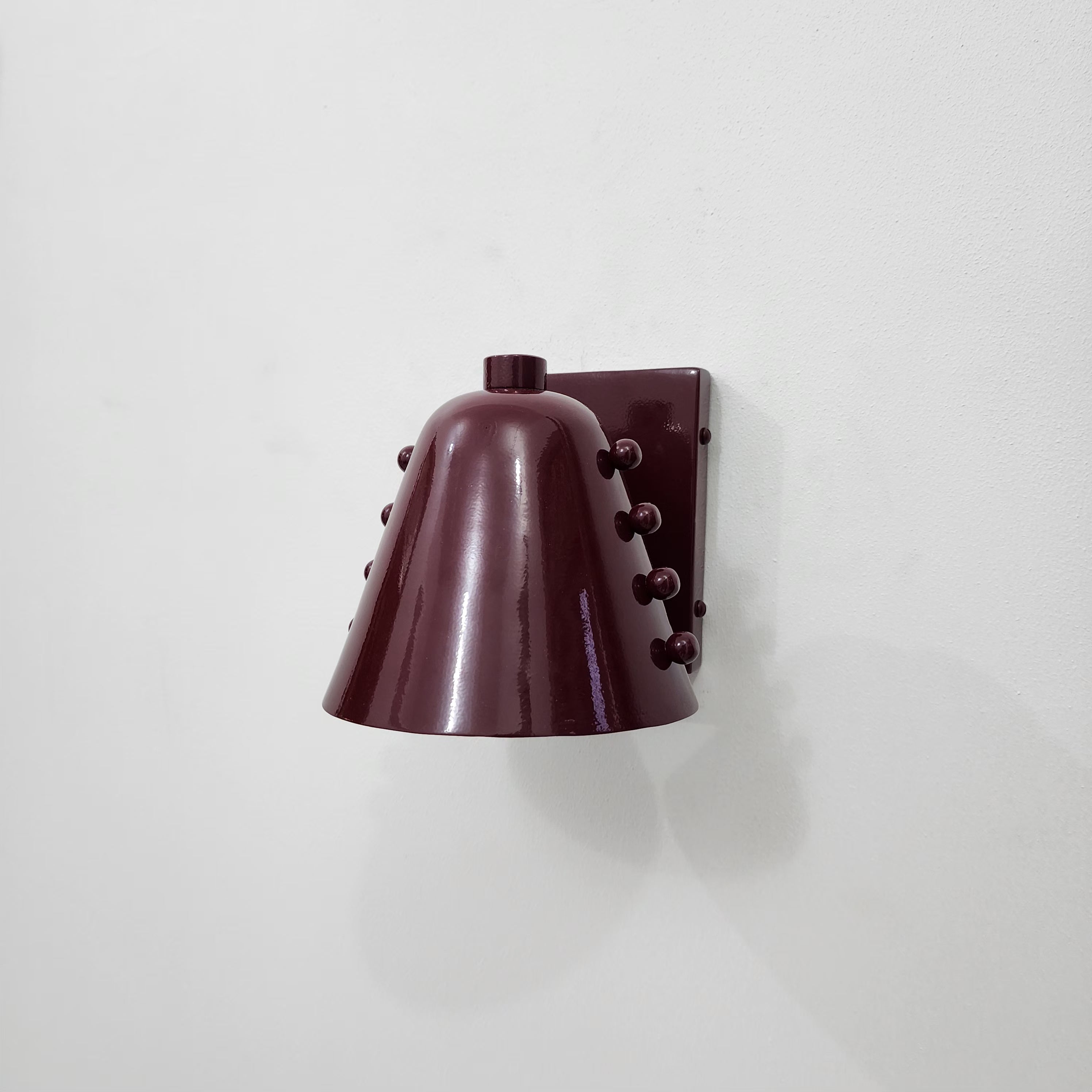 Minimal Brass Wall Light Fixture with Wine Cone Shade