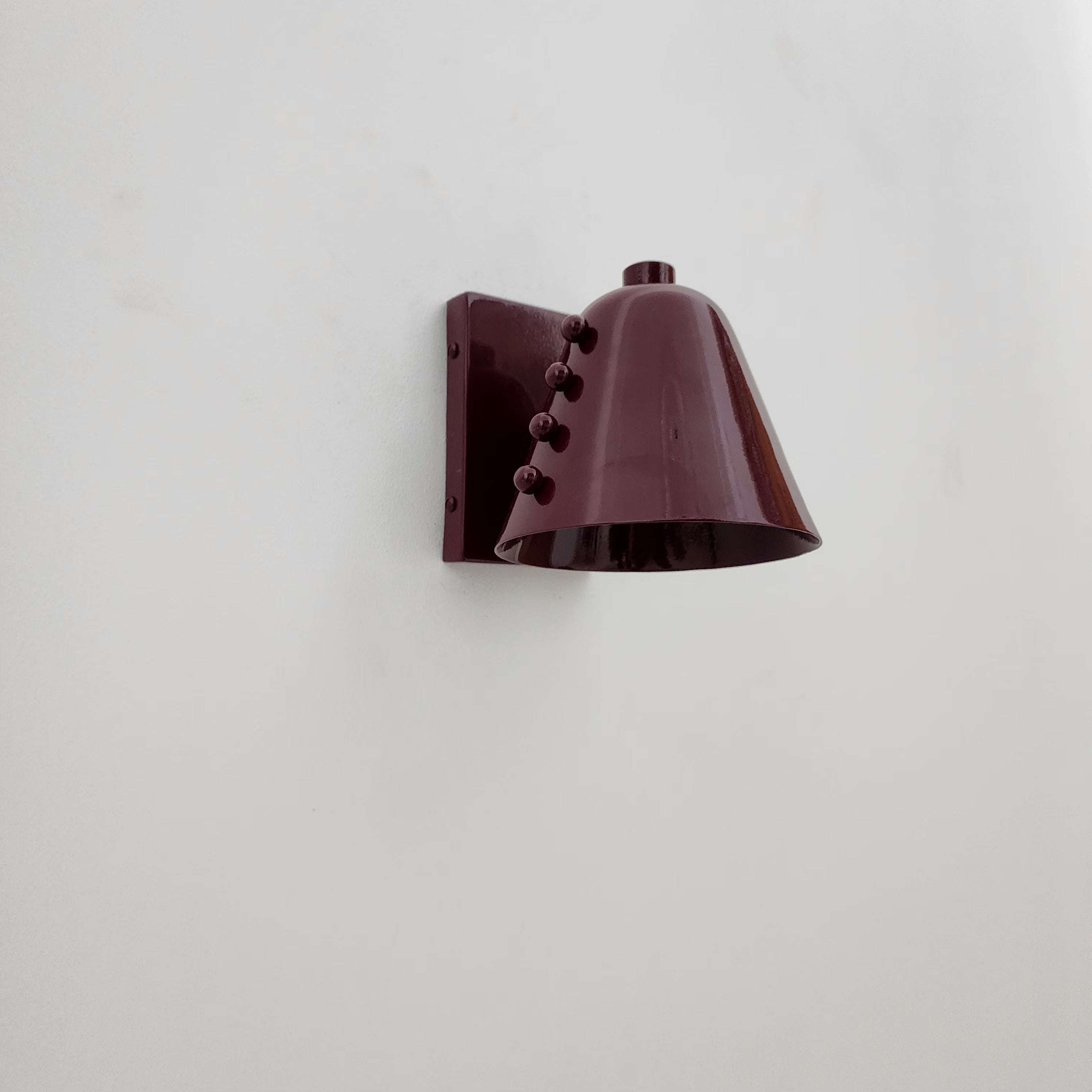 Minimal Brass Wall Light Fixture with Wine Cone Shade