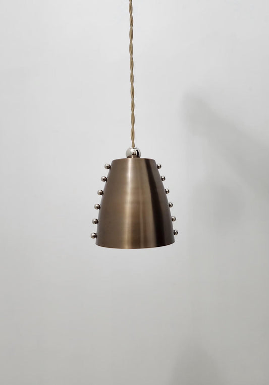 Antique Patina Mid Century Brass Cone Wall Sconce - Ember Lighting