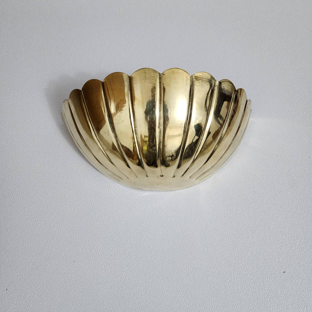 Art Deco inspired brass half-flower wall lamp — Ember Lighting