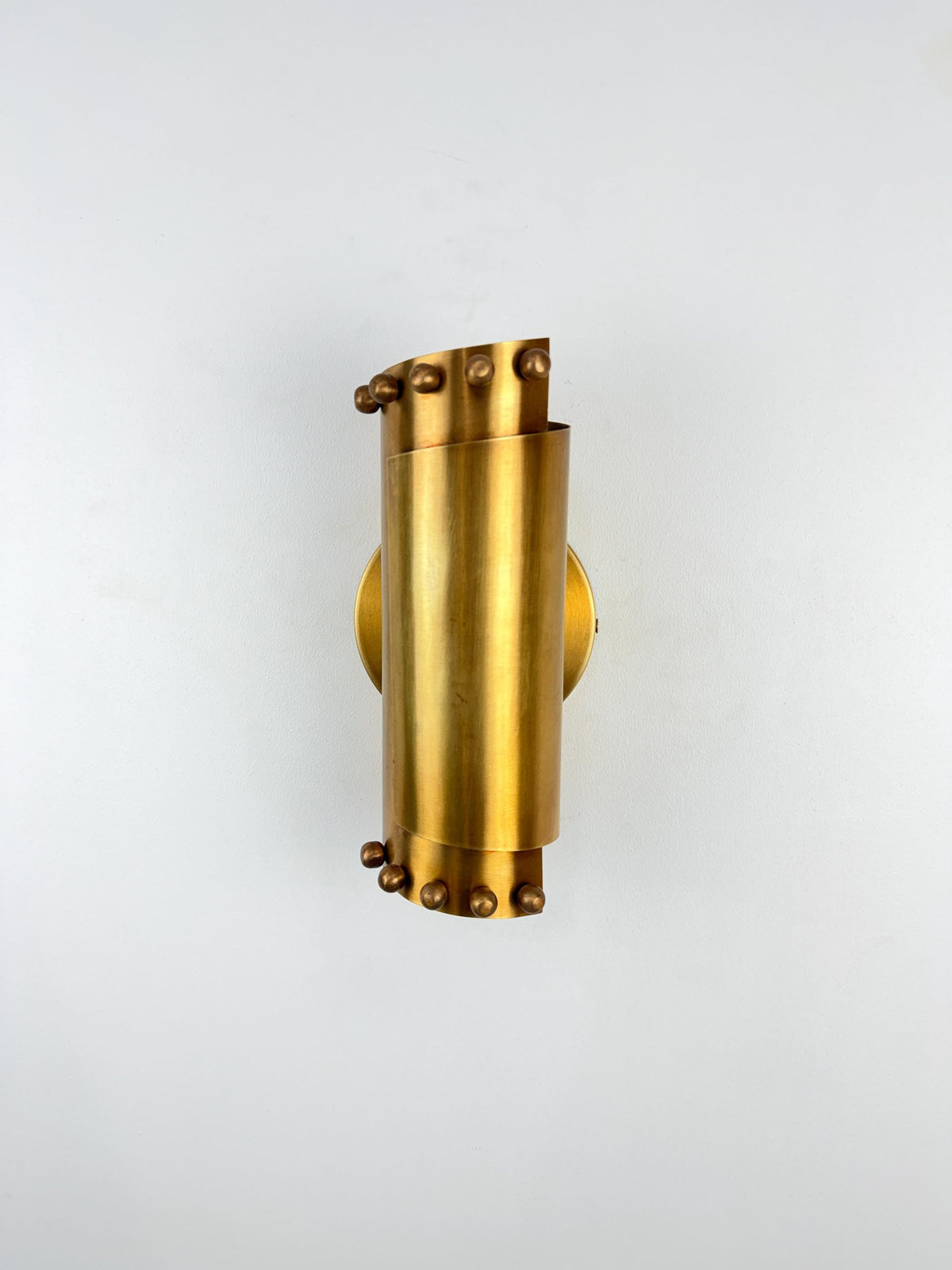 Brass Cylindrical Wall Sconce for Hallway Accent Lighting - Ember Lighting