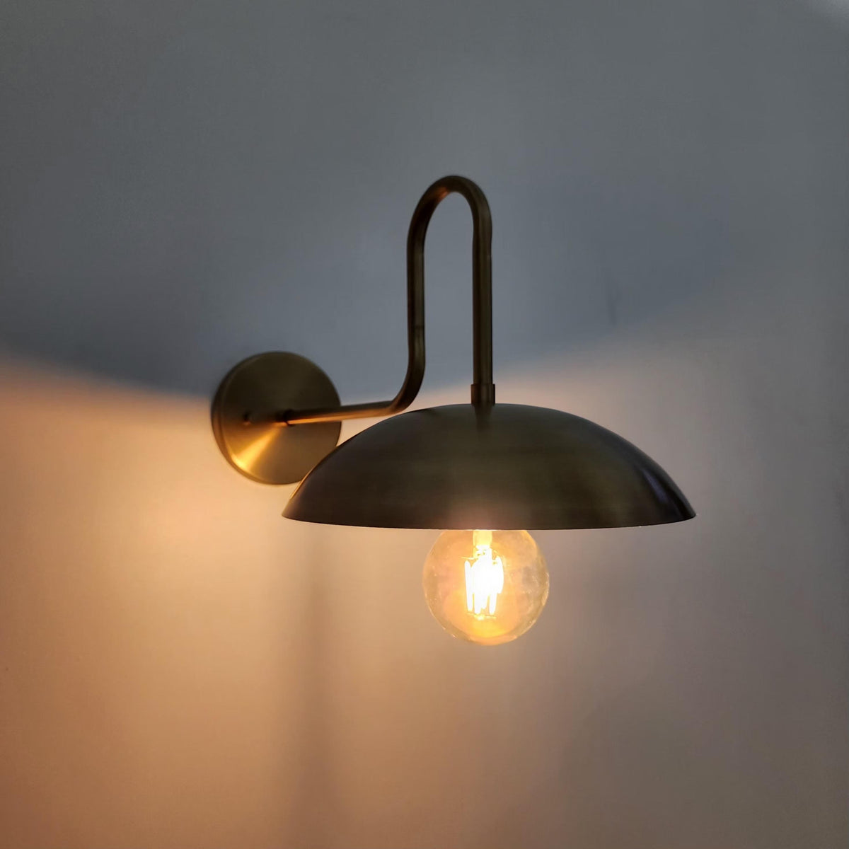 Brass Gooseneck Wall Lamp for Bedroom and Hallway | Ember Lighting