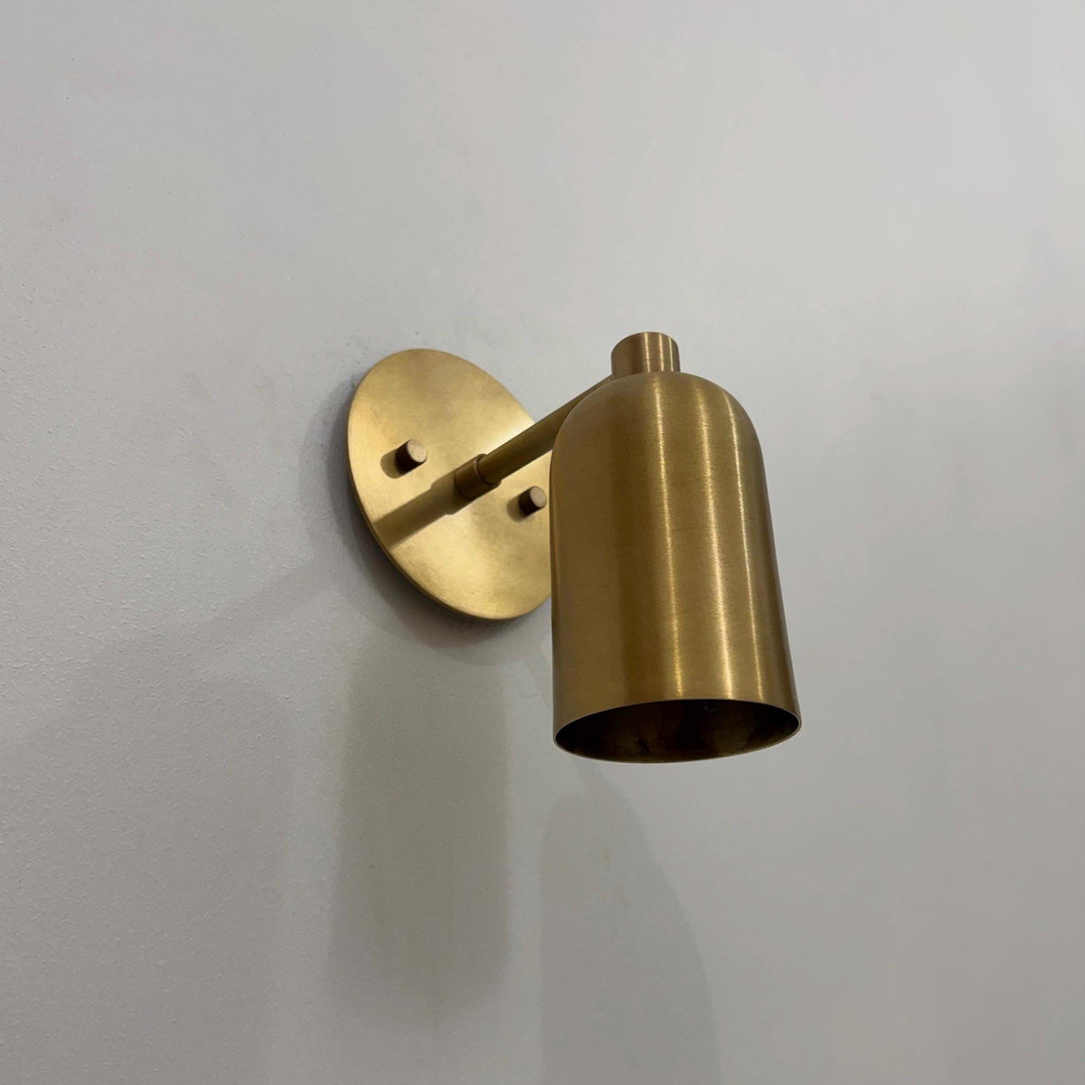 Brass Reading Nook Wall Sconce With Tapered Shade - Ember Lighting