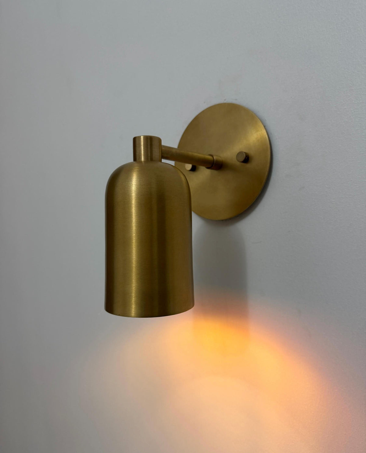 Brass Wall Sconce With Tapered Cone Shade - Ember Lighting