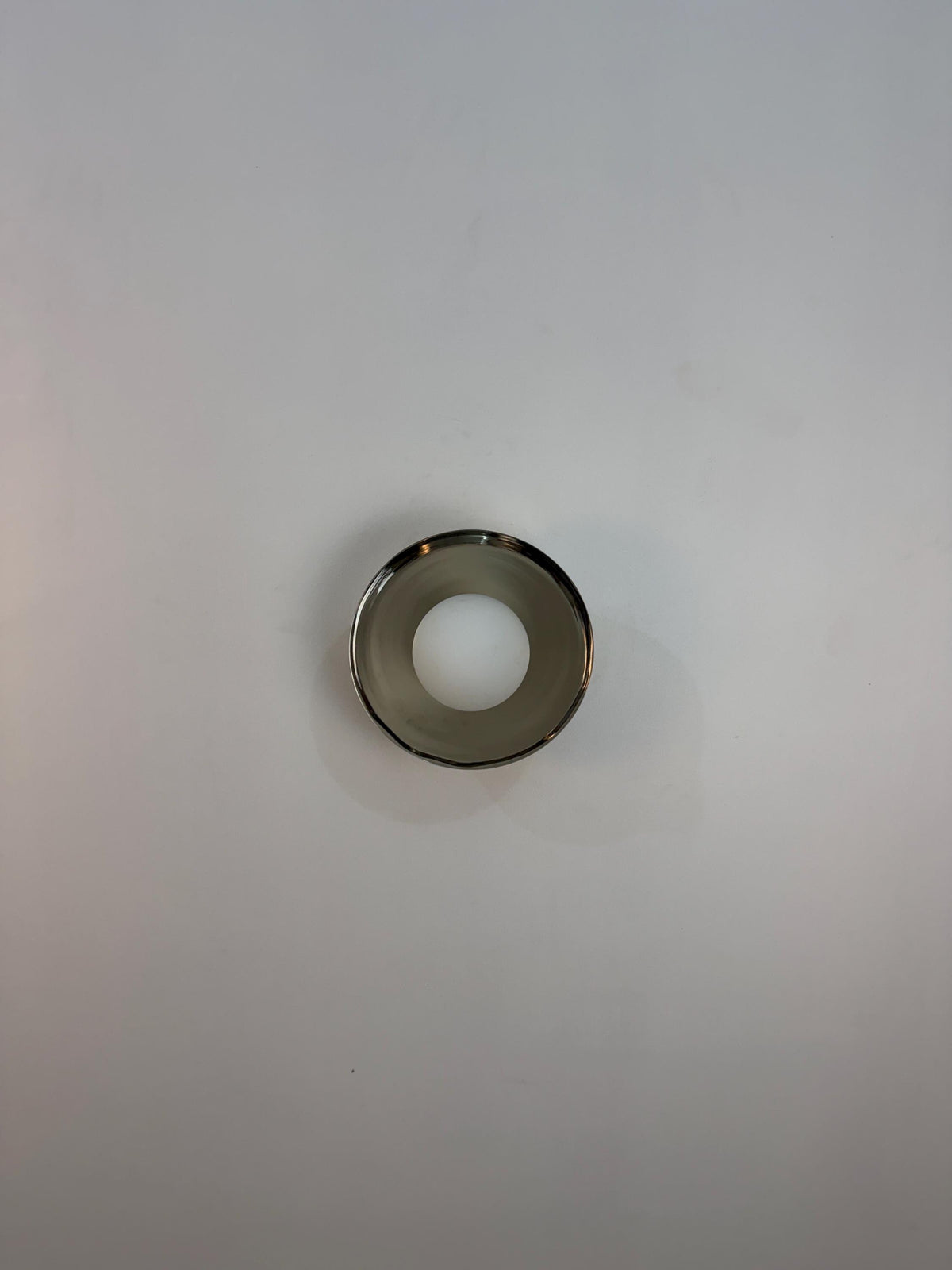 Vintage Italian Brass Flush Mount Ceiling Light with Frosted Globe - Ember Lighting - view 4