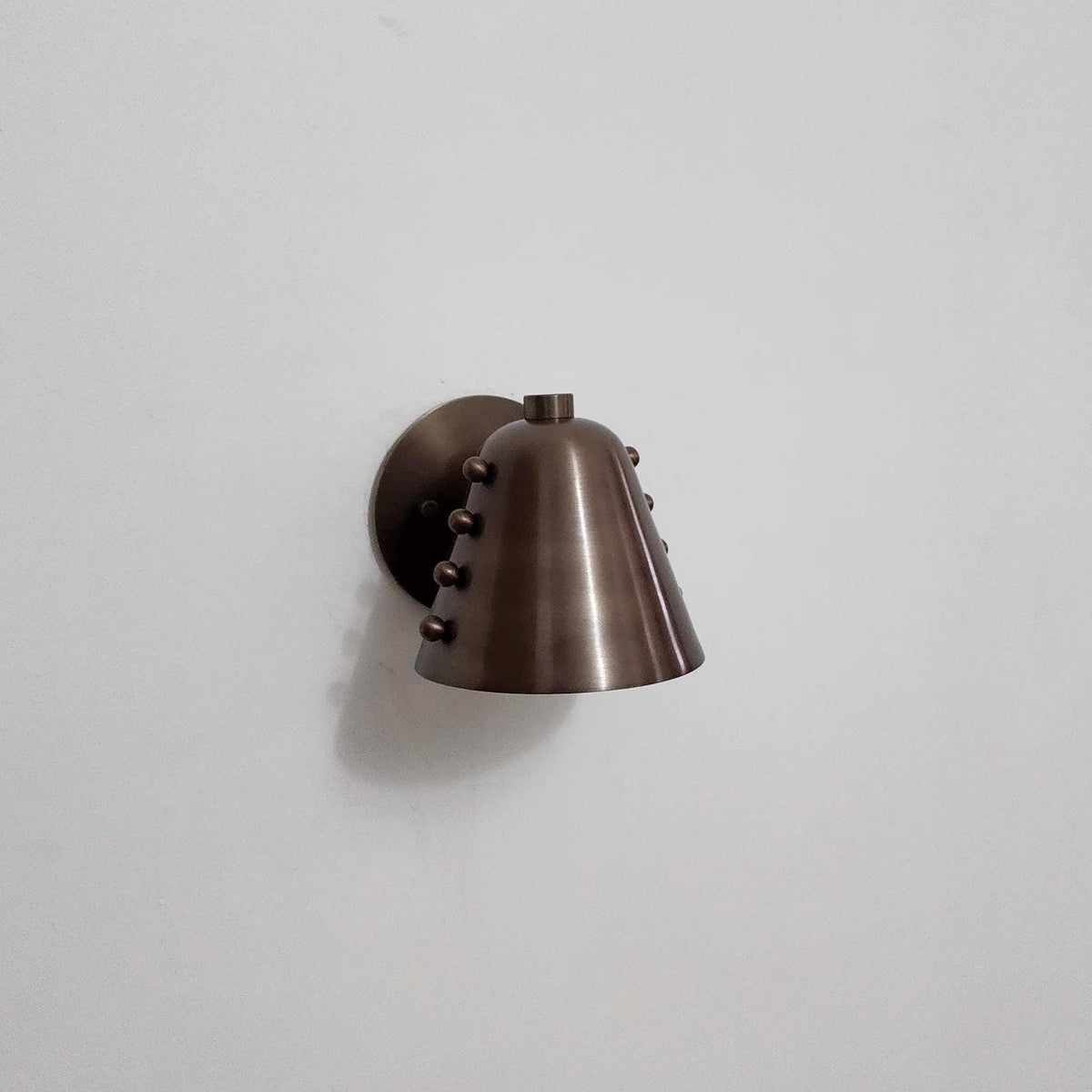 Hand Finished Brass Wall Sconce With Cone Shade - Ember Lighting