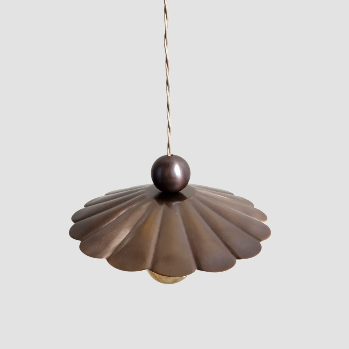Handcrafted Brass Entryway Pendant With Decorative Sphere - Ember Lighting