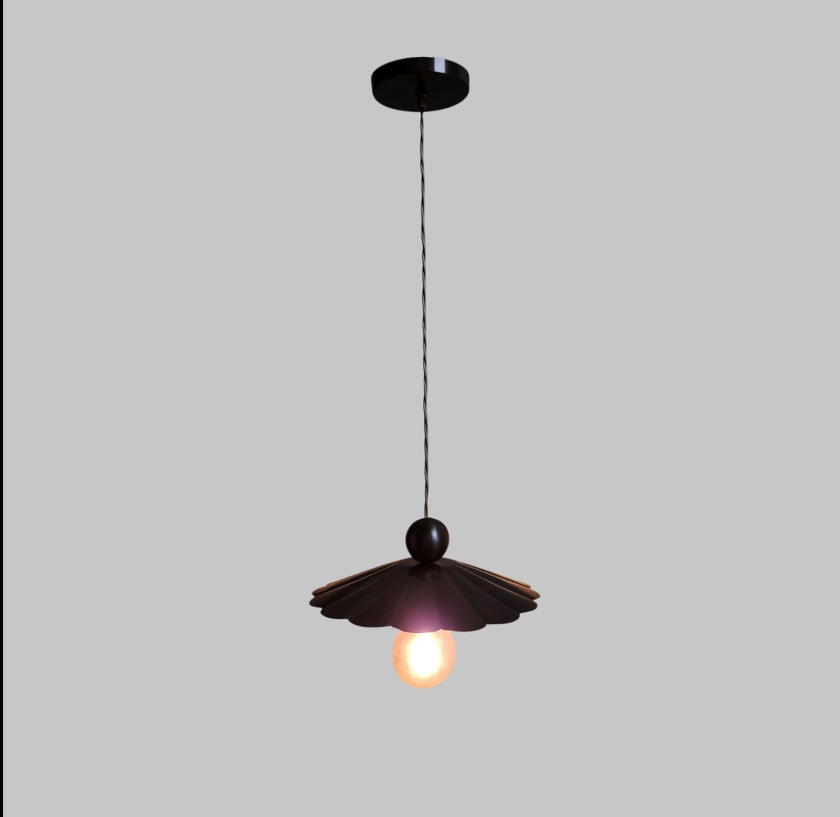 Handcrafted Brass Entryway Pendant With Decorative Sphere - Ember Lighting