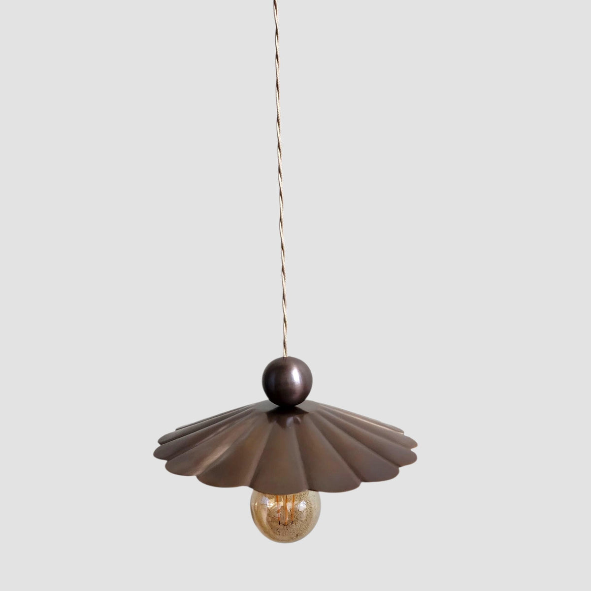 Handcrafted Brass Entryway Pendant With Decorative Sphere - Ember Lighting