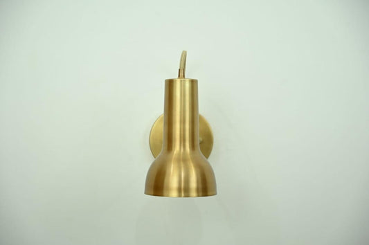 Handcrafted Brass Gooseneck Wall Sconce With Adjustable Arm - Ember Lighting
