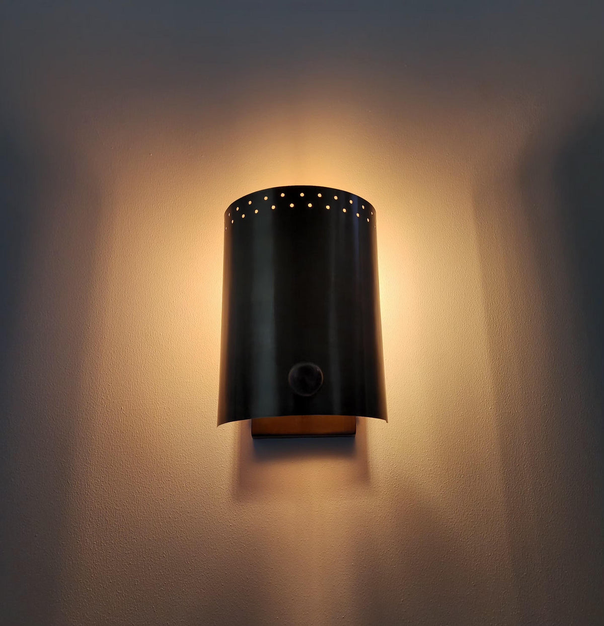 Handcrafted Brass Minimalist Wall Sconce With Open Top And Bottom - Ember Lighting