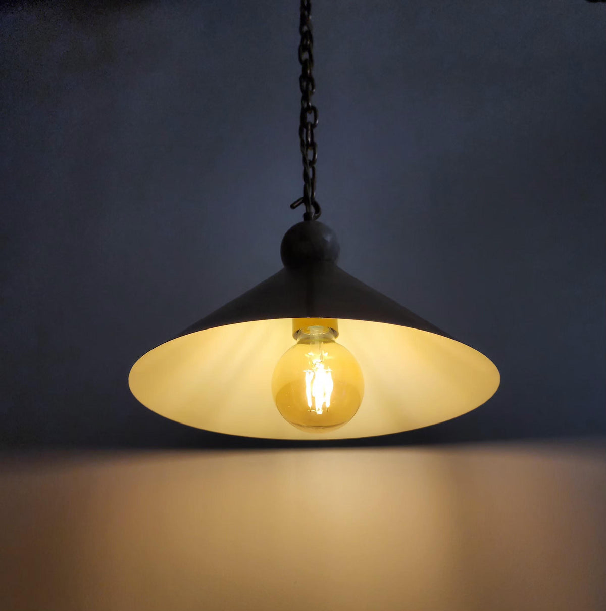 Handcrafted Brass Pendant Light With Alabaster Finial - Ember Lighting