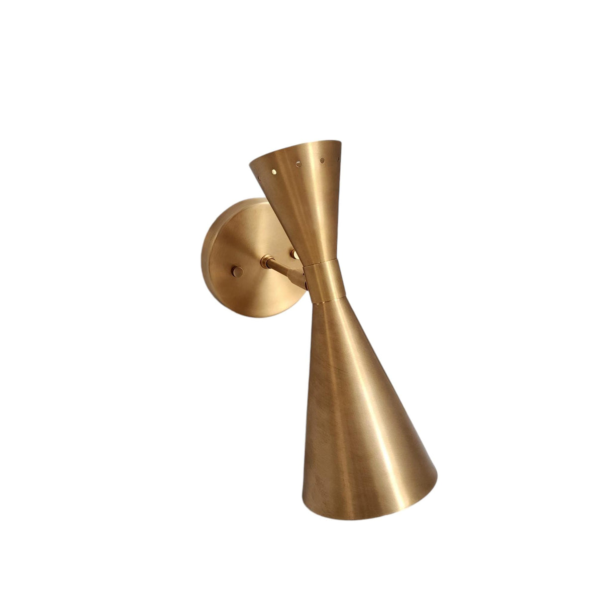 Handcrafted Mid Century Brass Wall Sconce With Up Down Lighting - Ember Lighting
