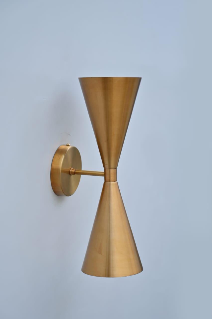 Handcrafted Mid Century Brass Wall Sconce With Up Down Lighting - Ember Lighting