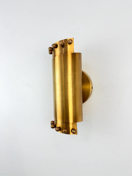 Handcrafted Solid Brass Cylindrical Wall Sconce - Ember Lighting