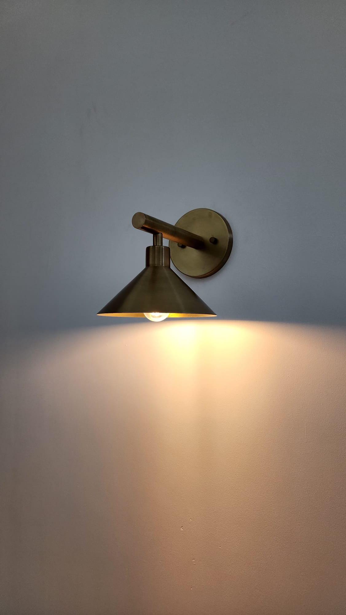 Handmade Brass Wall Sconce for Bedroom Lighting - Ember Lighting