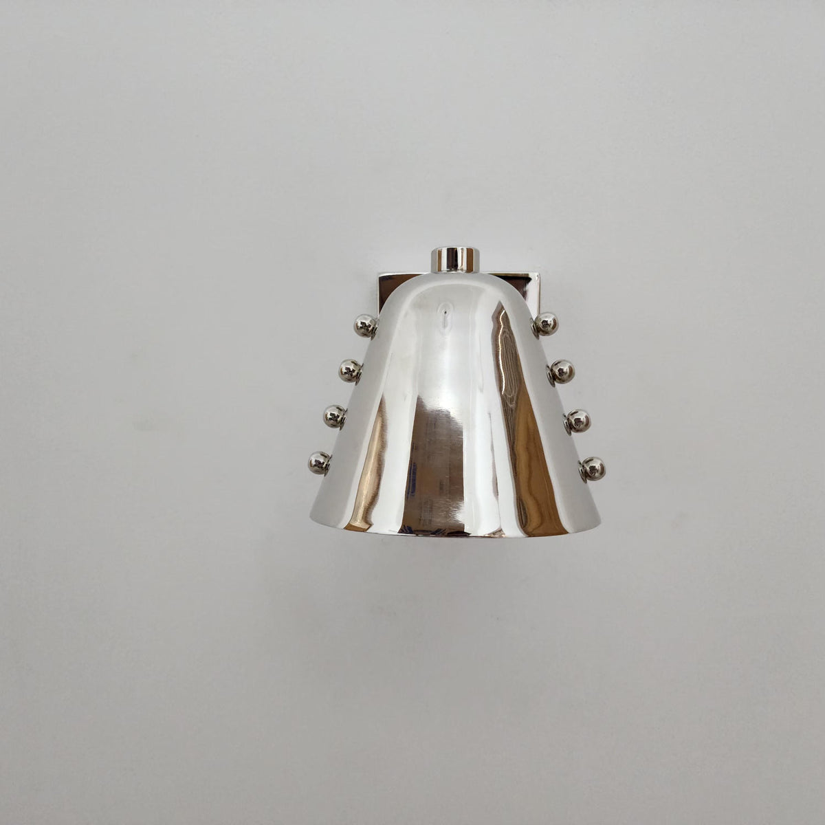 Handmade Chrome Brass Cone Wall Sconce | Ember Lighting