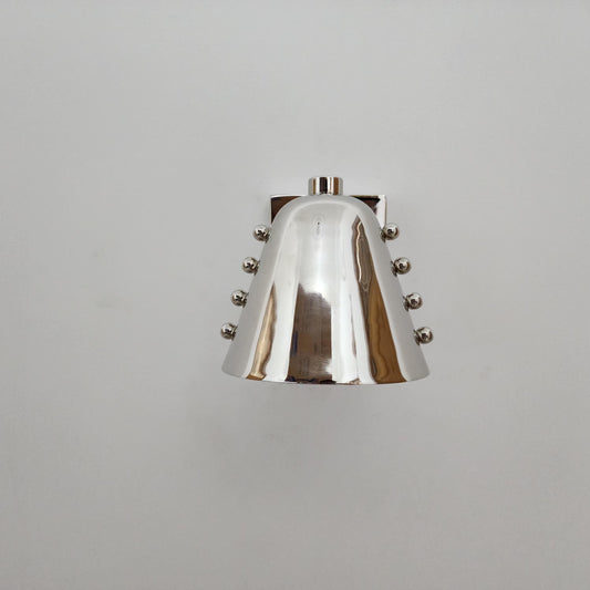 Handmade Chrome Brass Cone Wall Sconce | Ember Lighting