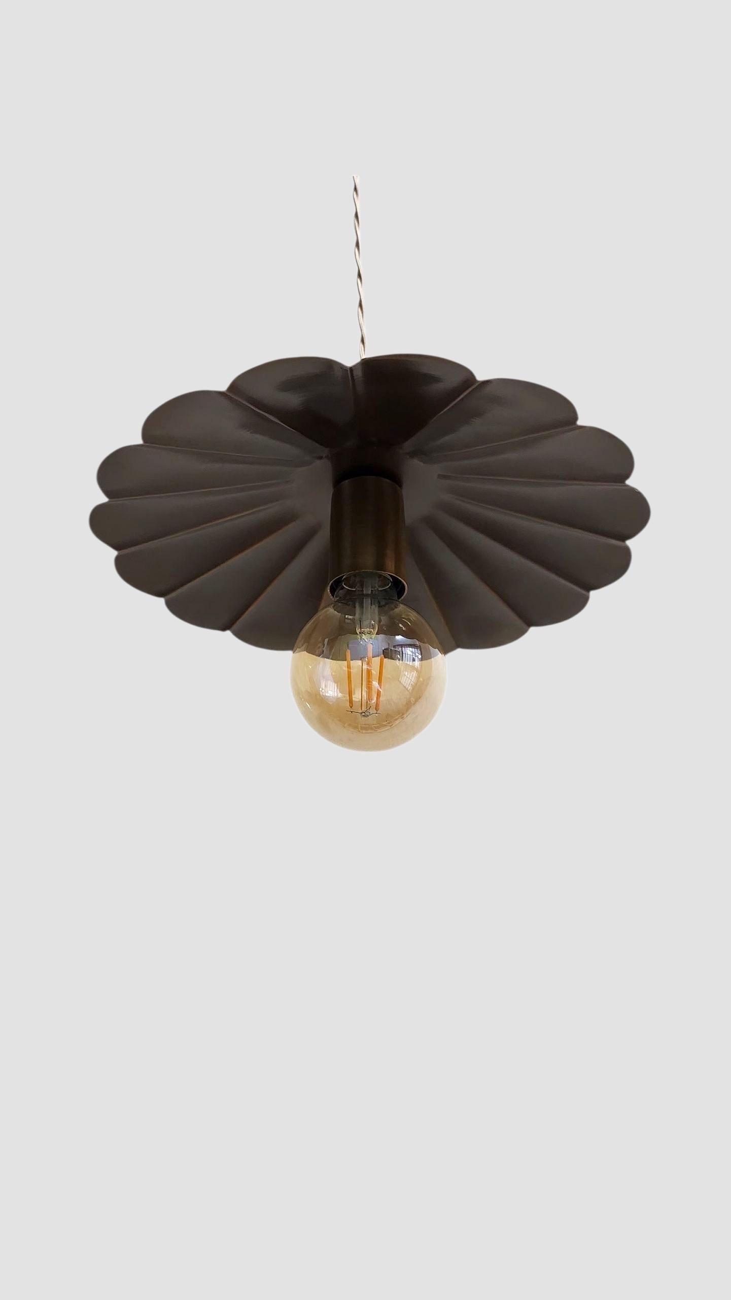 Handmade Brass Ceiling Pendant – Adjustable Drop, Sculptural Vintage Design