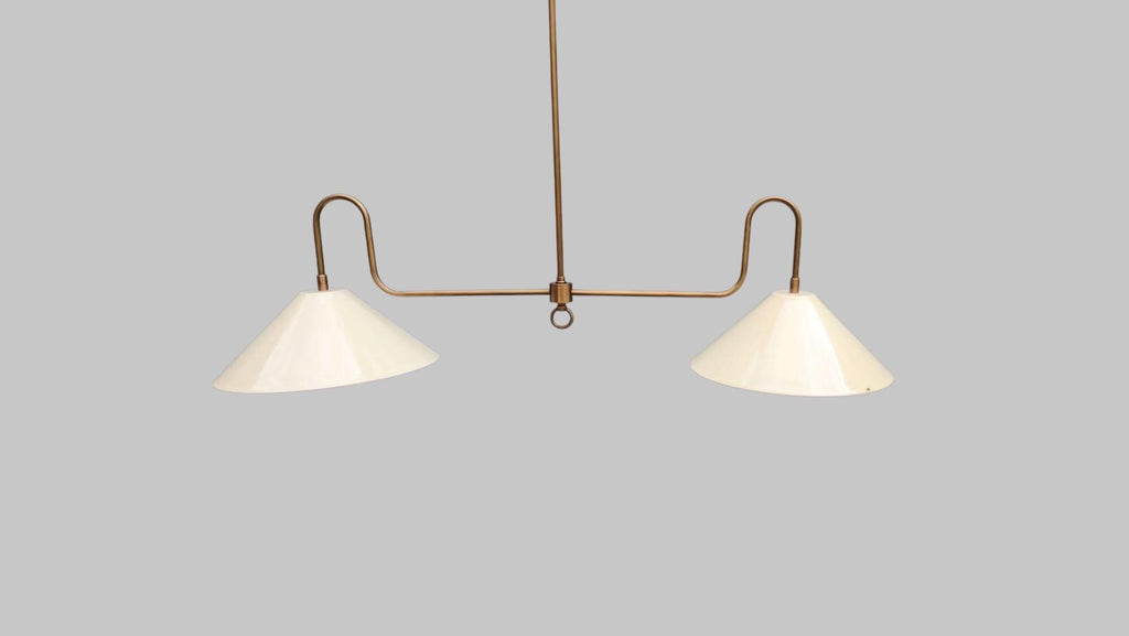 Italian-Inspired Dual-Light Sputnik Chandelier – Bold Mid-Century Brass Design