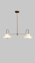 Italian-Inspired Dual-Light Sputnik Chandelier – Bold Mid-Century Brass Design