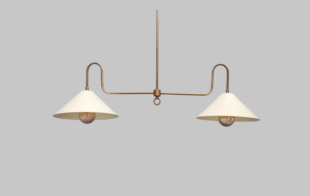 Italian-Inspired Dual-Light Sputnik Chandelier – Bold Mid-Century Brass Design