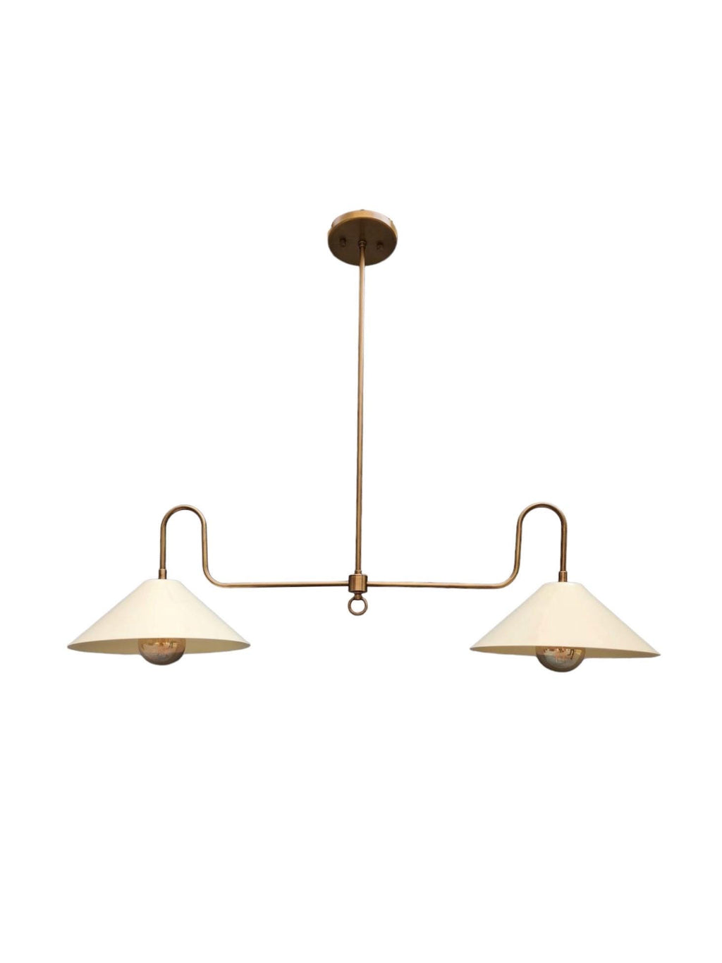Italian-Inspired Dual-Light Sputnik Chandelier – Bold Mid-Century Brass Design