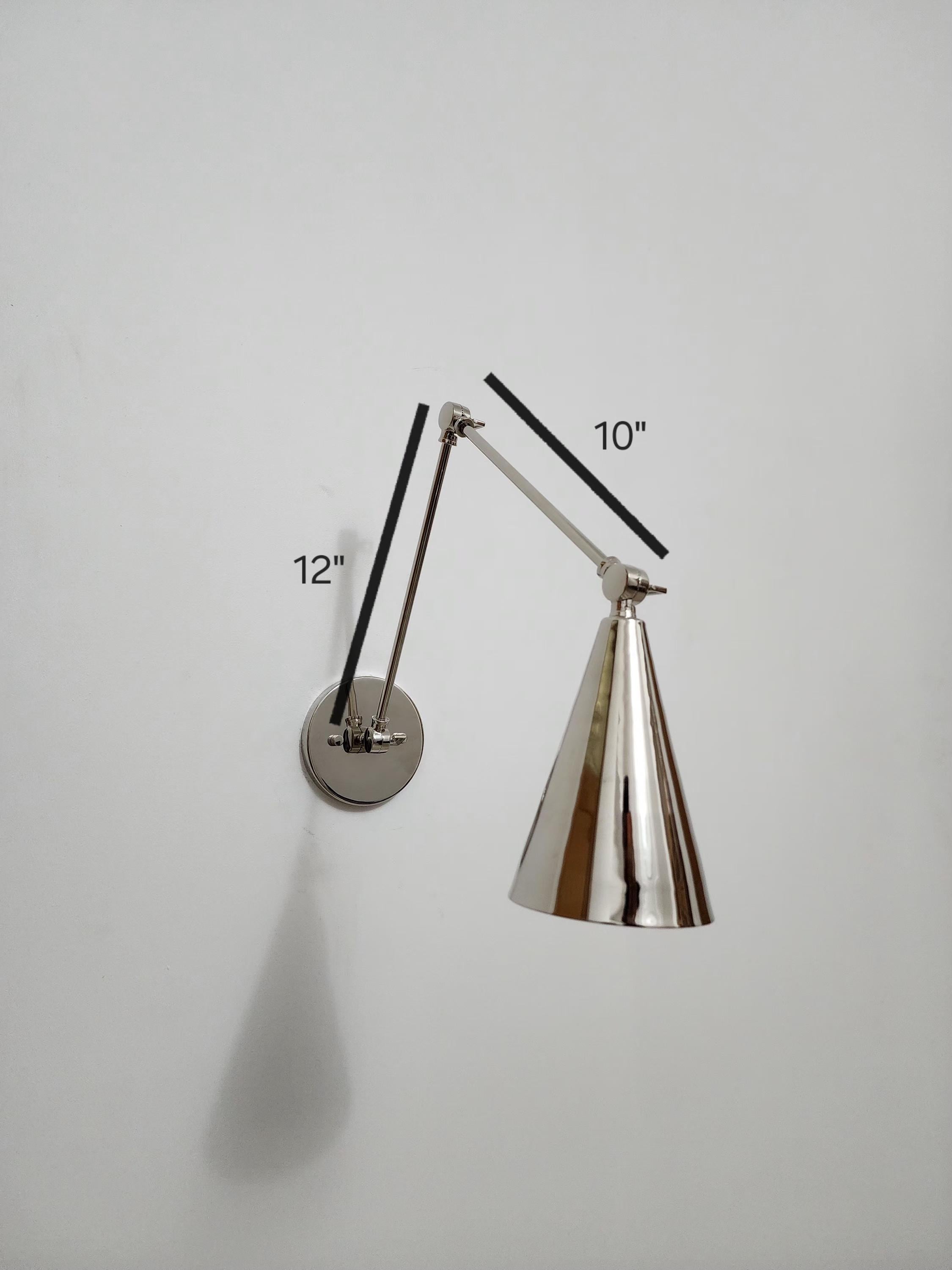 Mid-Century Modern Stilnovo Diabolo Wall Sconce – Adjustable Single-Light Brass and Chrome Articulated Lamp