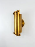 Handcrafted Solid Brass Cylindrical Wall Sconce