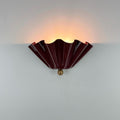 Half-Flower Brass Wall Sconce in Wine – Handmade Floral Wall Light