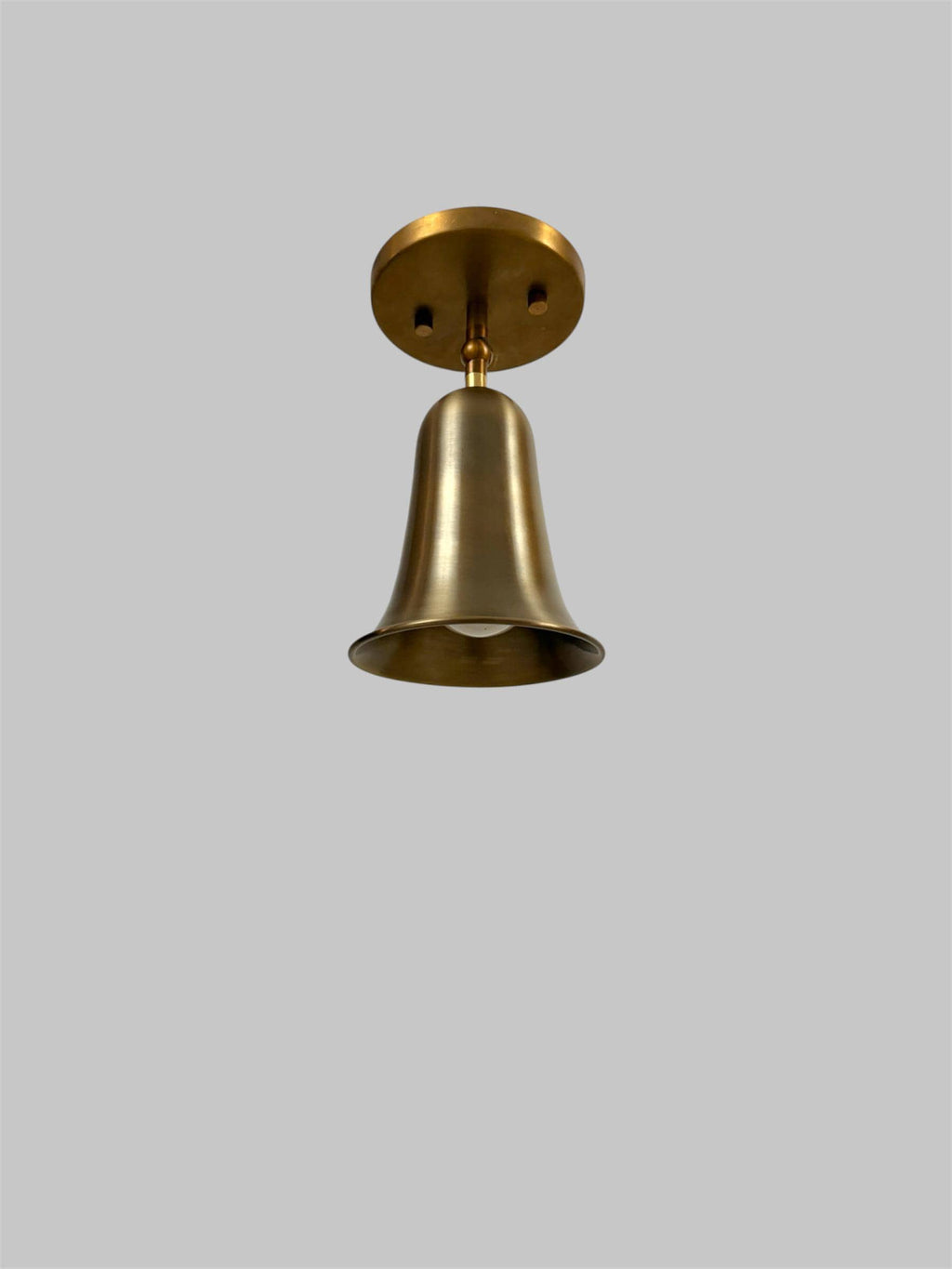 Vintage-Inspired Handcrafted Brass Wall Sconce with Bell Cone Shade