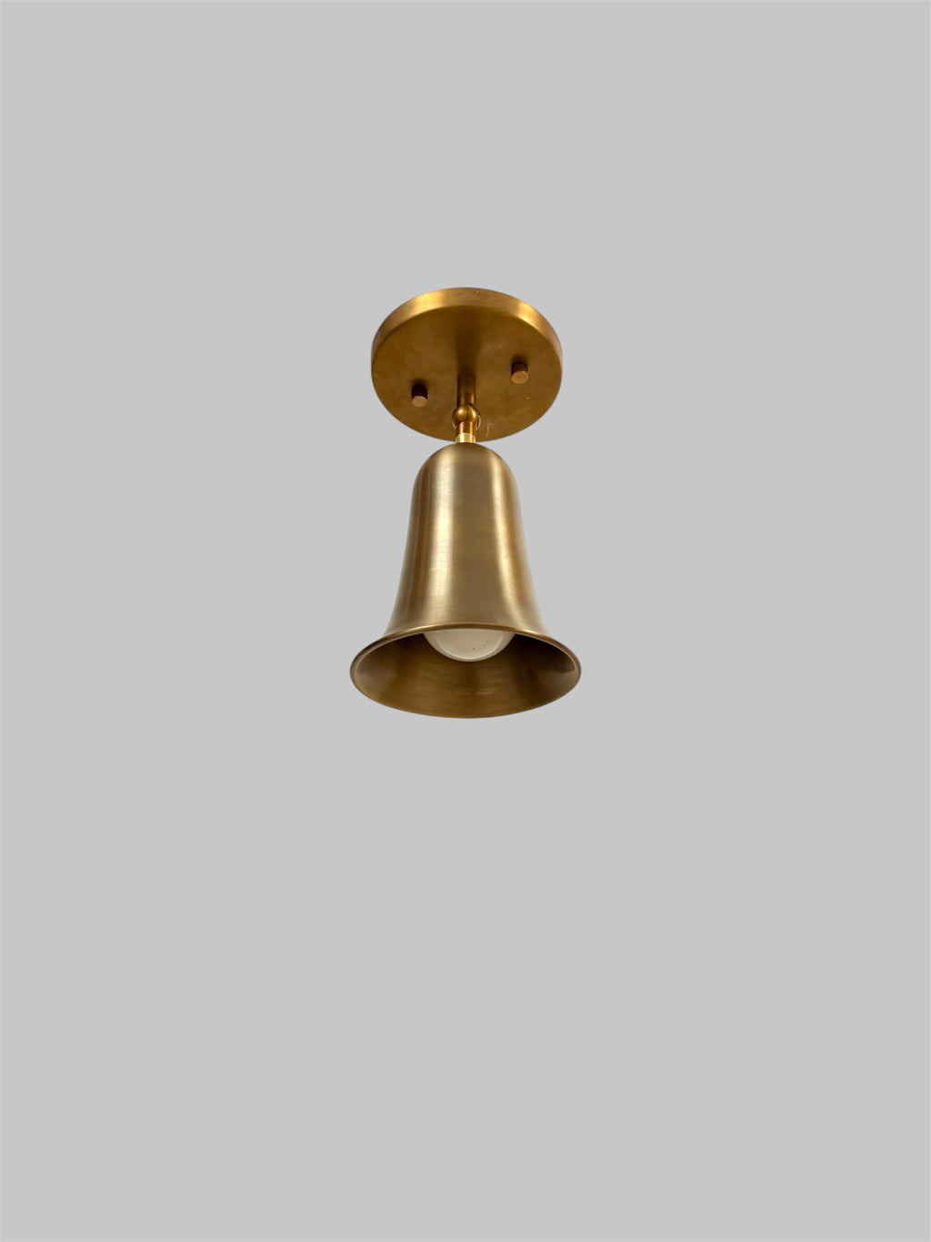 Vintage-Inspired Handcrafted Brass Wall Sconce with Bell Cone Shade