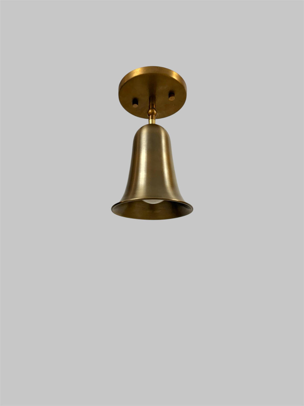 Vintage-Inspired Handcrafted Brass Wall Sconce with Bell Cone Shade
