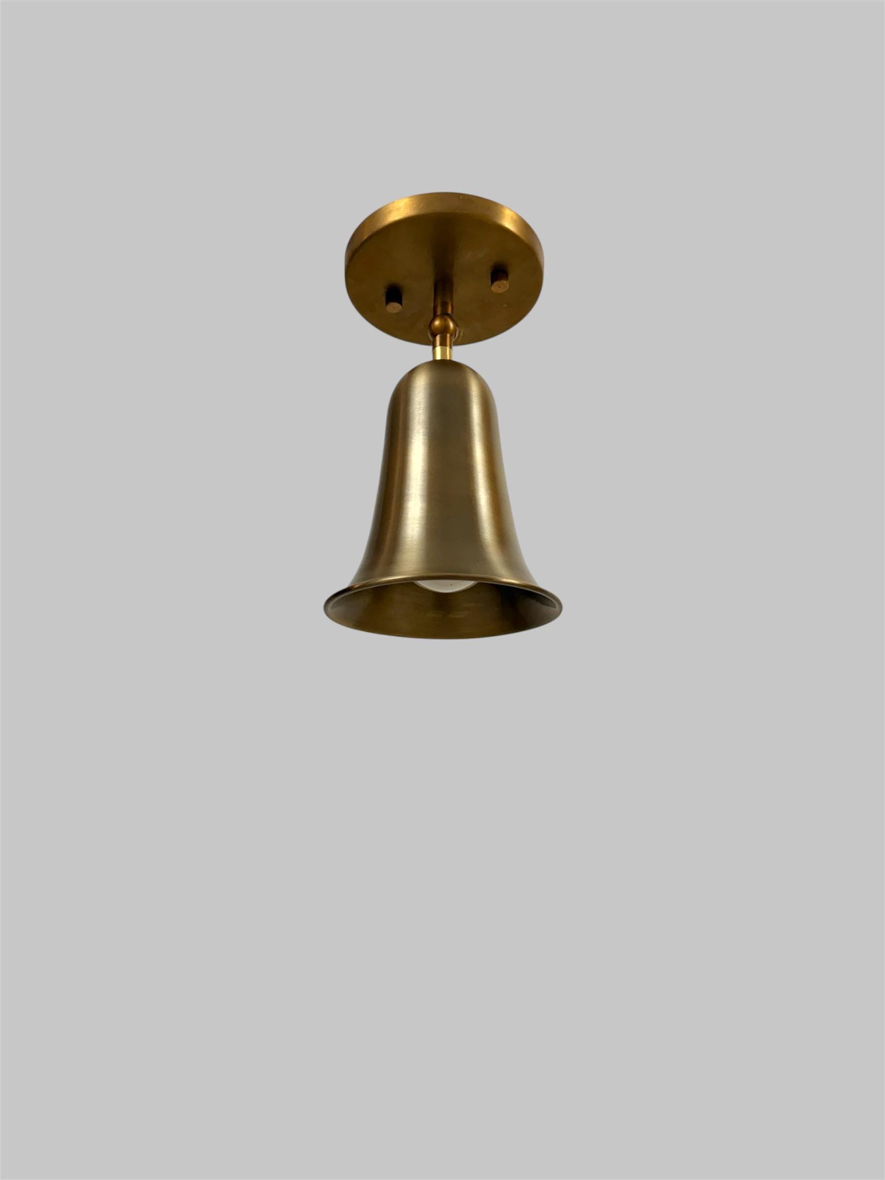 Vintage-Inspired Handcrafted Brass Wall Sconce with Bell Cone Shade