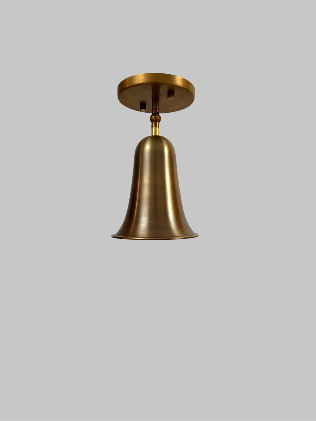 Vintage-Inspired Handcrafted Brass Wall Sconce with Bell Cone Shade
