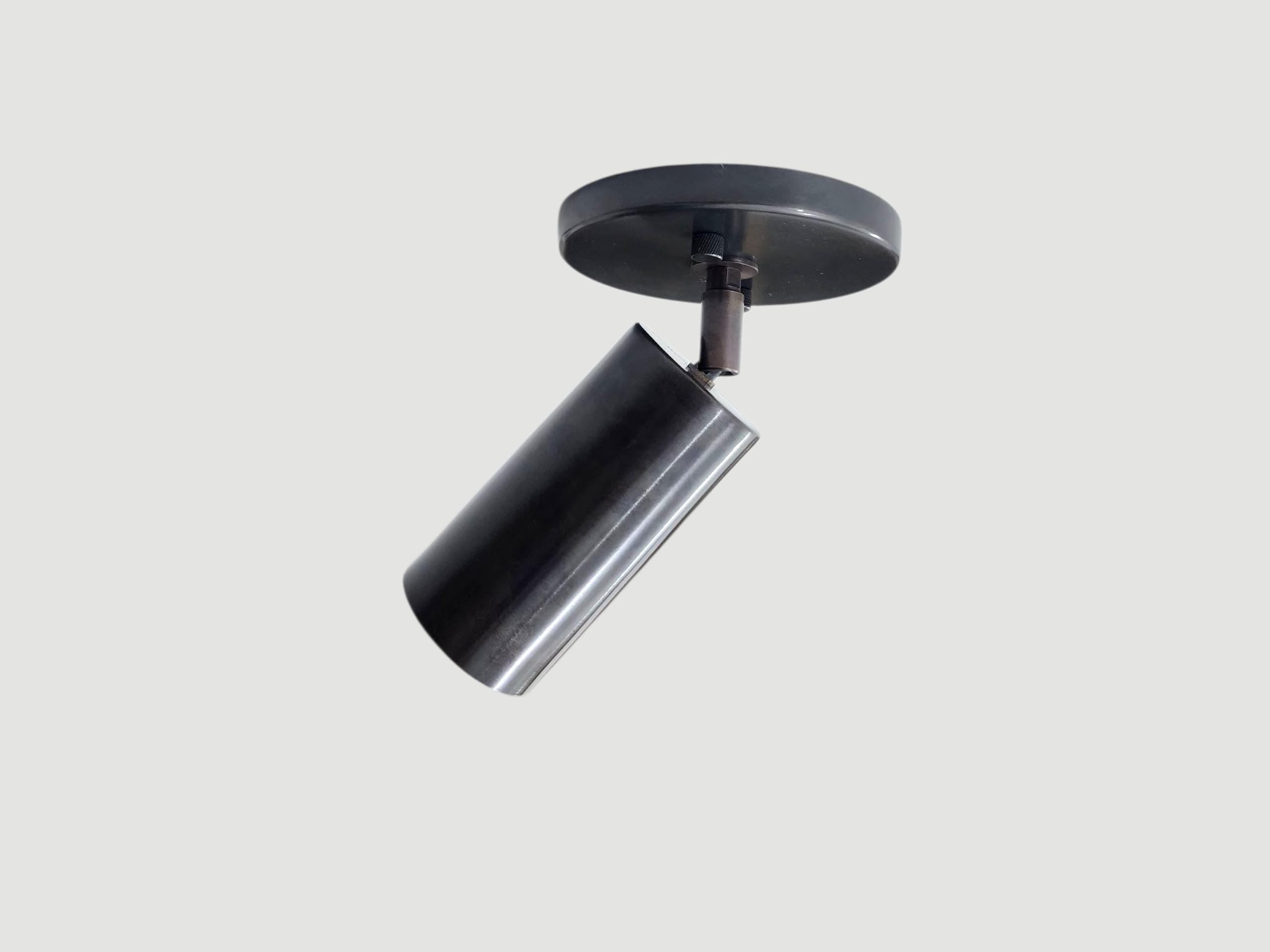 Handcrafted Adjustable Brass Ceiling Spotlight – Mid-Century Modern Flush Mount Light Fixture.