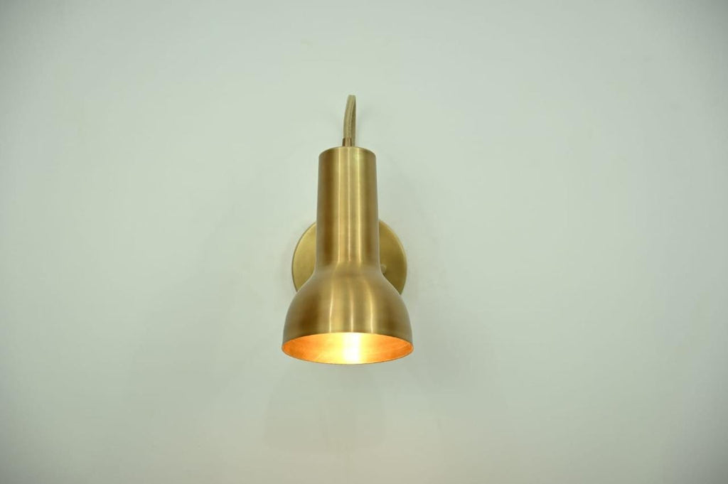 Handcrafted Brass Gooseneck Wall Sconce | Adjustable Mid-Century Wall Lamp | Reading Light