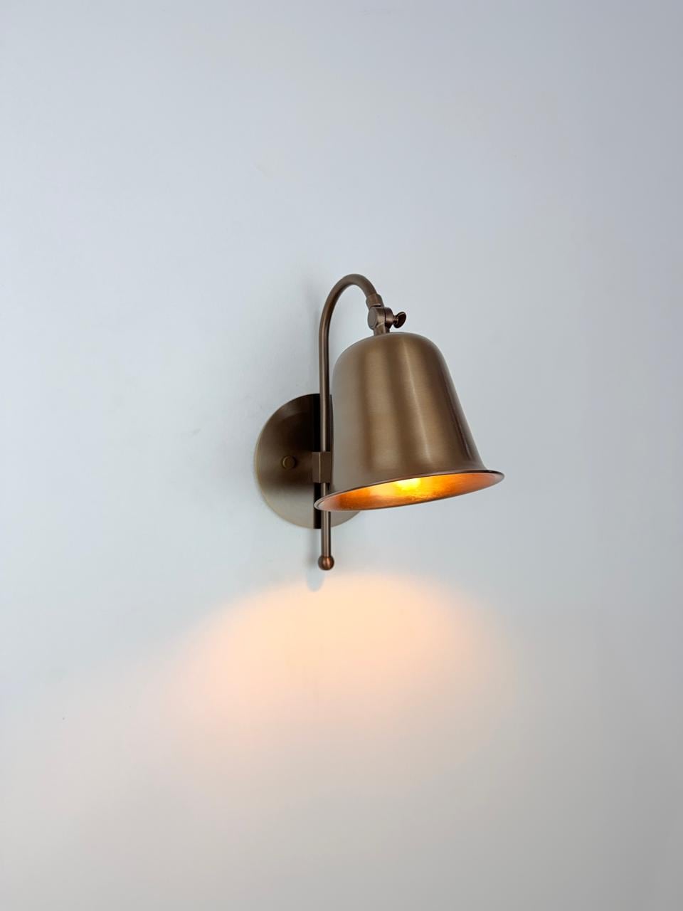 Handcrafted Vintage Brass Wall Lamp | Adjustable Hardwired Sconce | Classic Accent Lighting