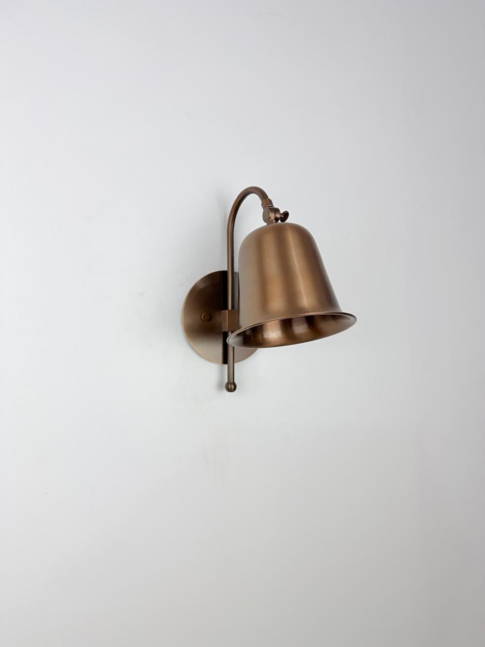 Handcrafted Vintage Brass Wall Lamp | Adjustable Hardwired Sconce | Classic Accent Lighting