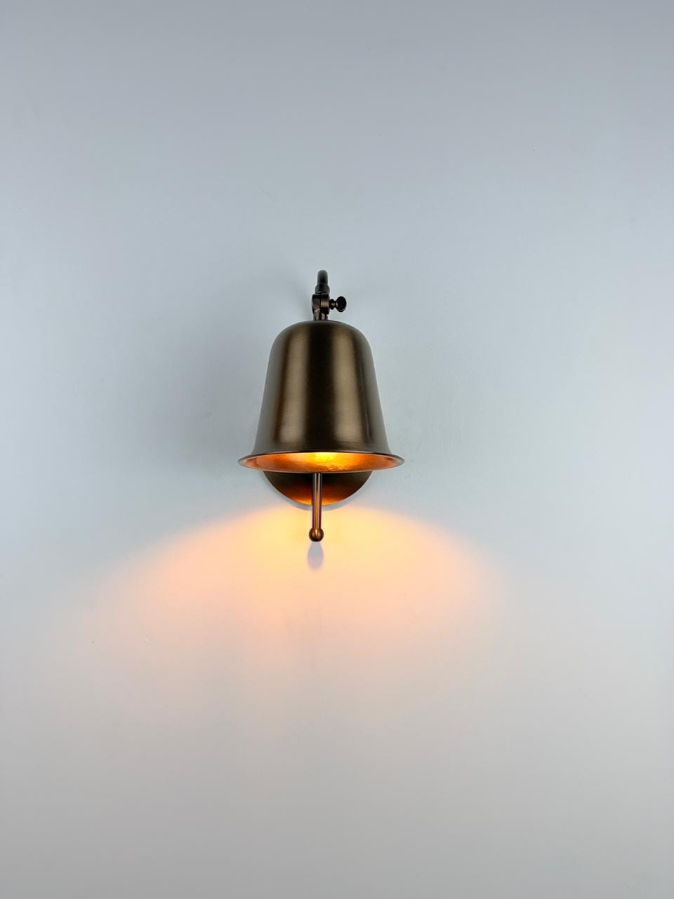 Handcrafted Vintage Brass Wall Lamp | Adjustable Hardwired Sconce | Classic Accent Lighting