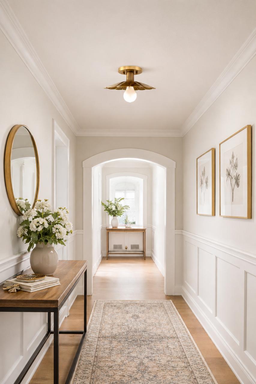 Vintage-Inspired Brass Ceiling Pendant – Handcrafted with Adjustable Drop