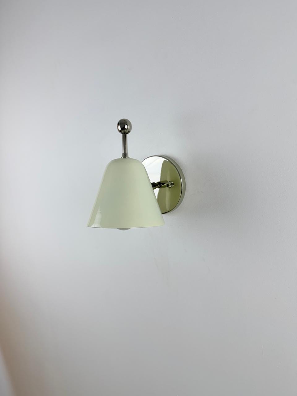 Nordic Style Brass Wall Lamp | Handcrafted Ivory Sconce | Modern Minimalist Lighting