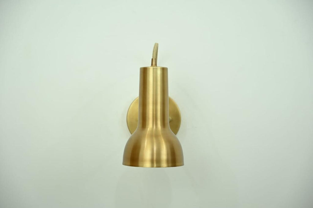 Handcrafted Brass Gooseneck Wall Sconce | Adjustable Mid-Century Wall Lamp | Reading Light