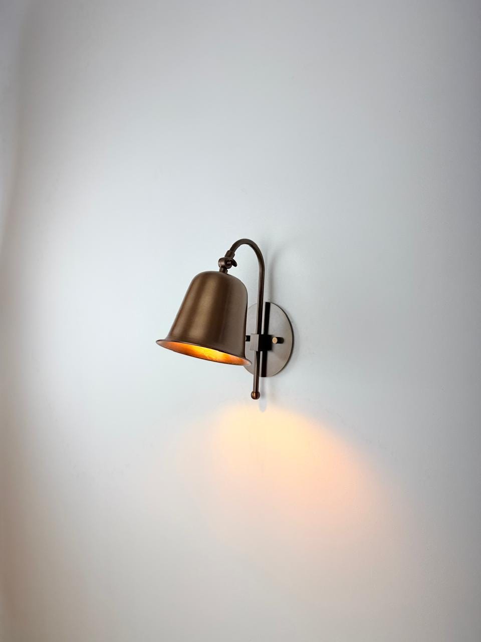 Handcrafted Vintage Brass Wall Lamp | Adjustable Hardwired Sconce | Classic Accent Lighting