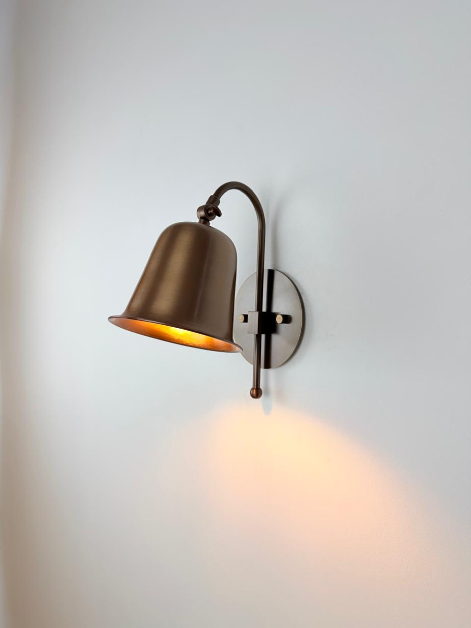 Handcrafted Vintage Brass Wall Lamp | Adjustable Hardwired Sconce | Classic Accent Lighting