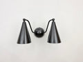 Double Cone Brass Wall Sconce | Handmade Mid-Century Modern Wall Light | Elegant Bedroom Lamp