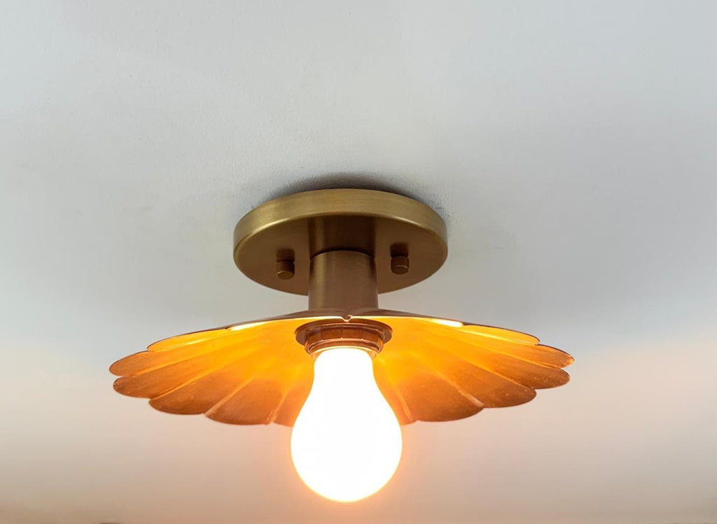 Vintage-Inspired Brass Ceiling Pendant – Handcrafted with Adjustable Drop