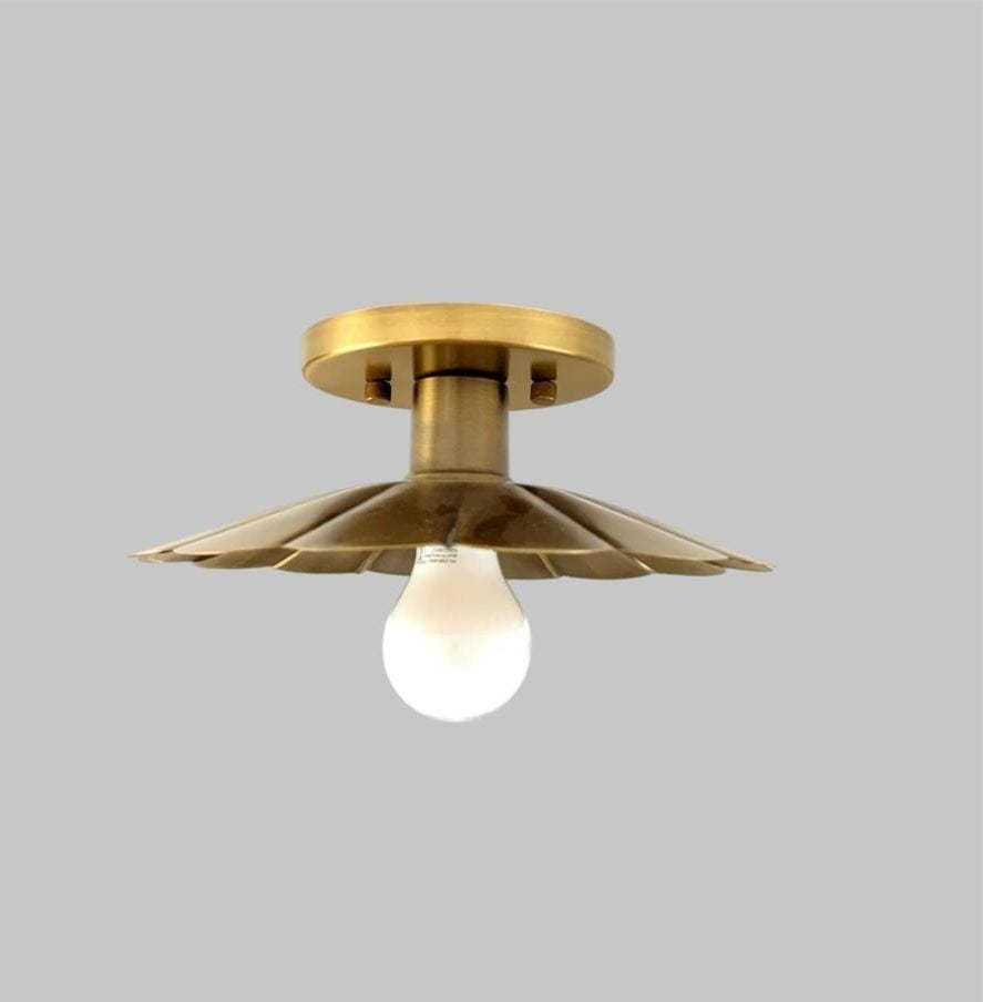 Vintage-Inspired Brass Ceiling Pendant – Handcrafted with Adjustable Drop