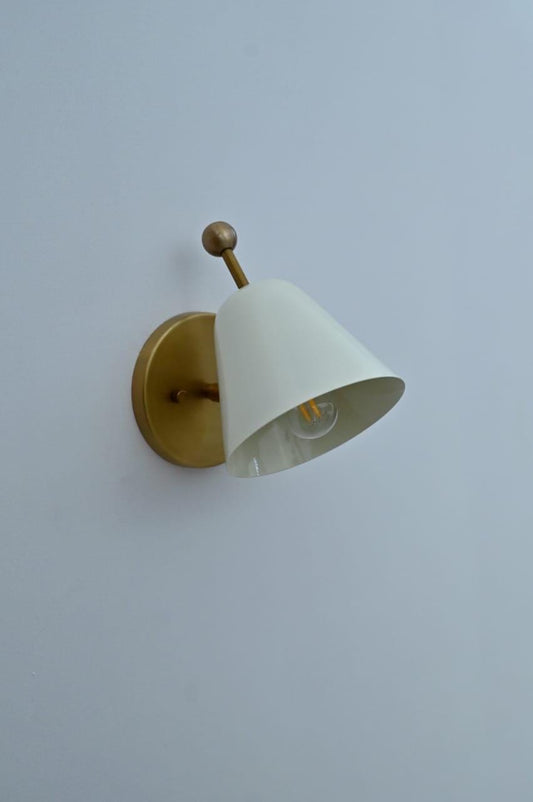 Ivory Brass Bedroom Wall Sconce | Ember Lighting