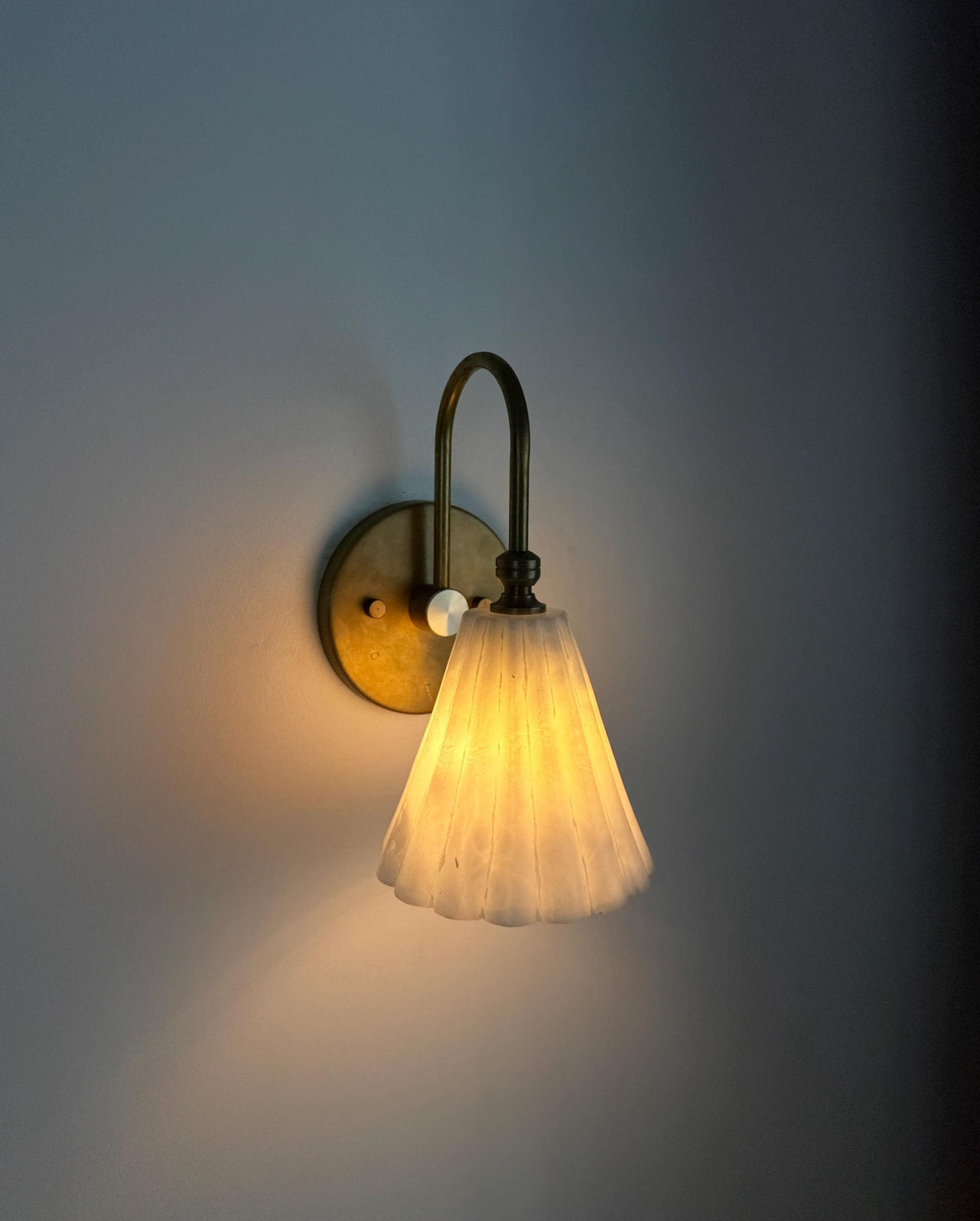Luxury Alabaster And Brass Ambient Wall Light - Ember Lighting